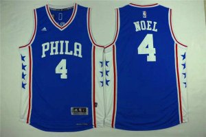 Maillot De Basket Philadelphia 76ers Nerlens Noel 4 Tissus Sportif Fans Edition Bleu